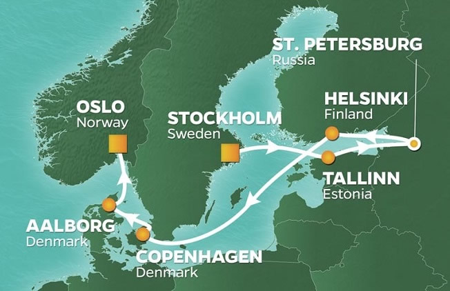<h2>2019 Baltic Sea Golf Cruise</h2>9 Nights | 3 Rounds | Stockholm to Oslo | June 22 – July 1